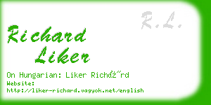 richard liker business card